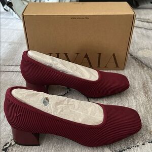 BRAND NEW VIVAIA MELODY PRO Chic Burgundy heels NEVER WORN 8.5 US 39.5 EU 💐👠
